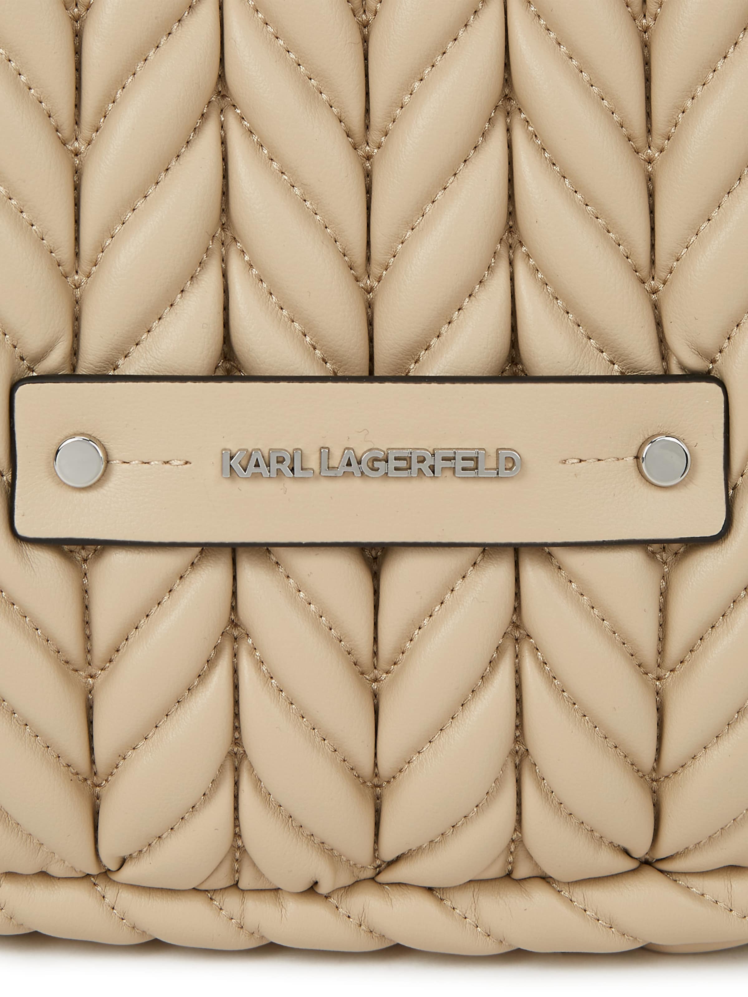 Borsa a spalla 'K/Weave' di Karl Lagerfeld in beige