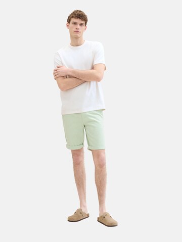 Regular Pantalon chino TOM TAILOR en vert