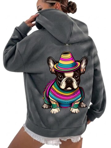 RMK Sweatshirt 'Hund Mexico'‌‌ in Grau
