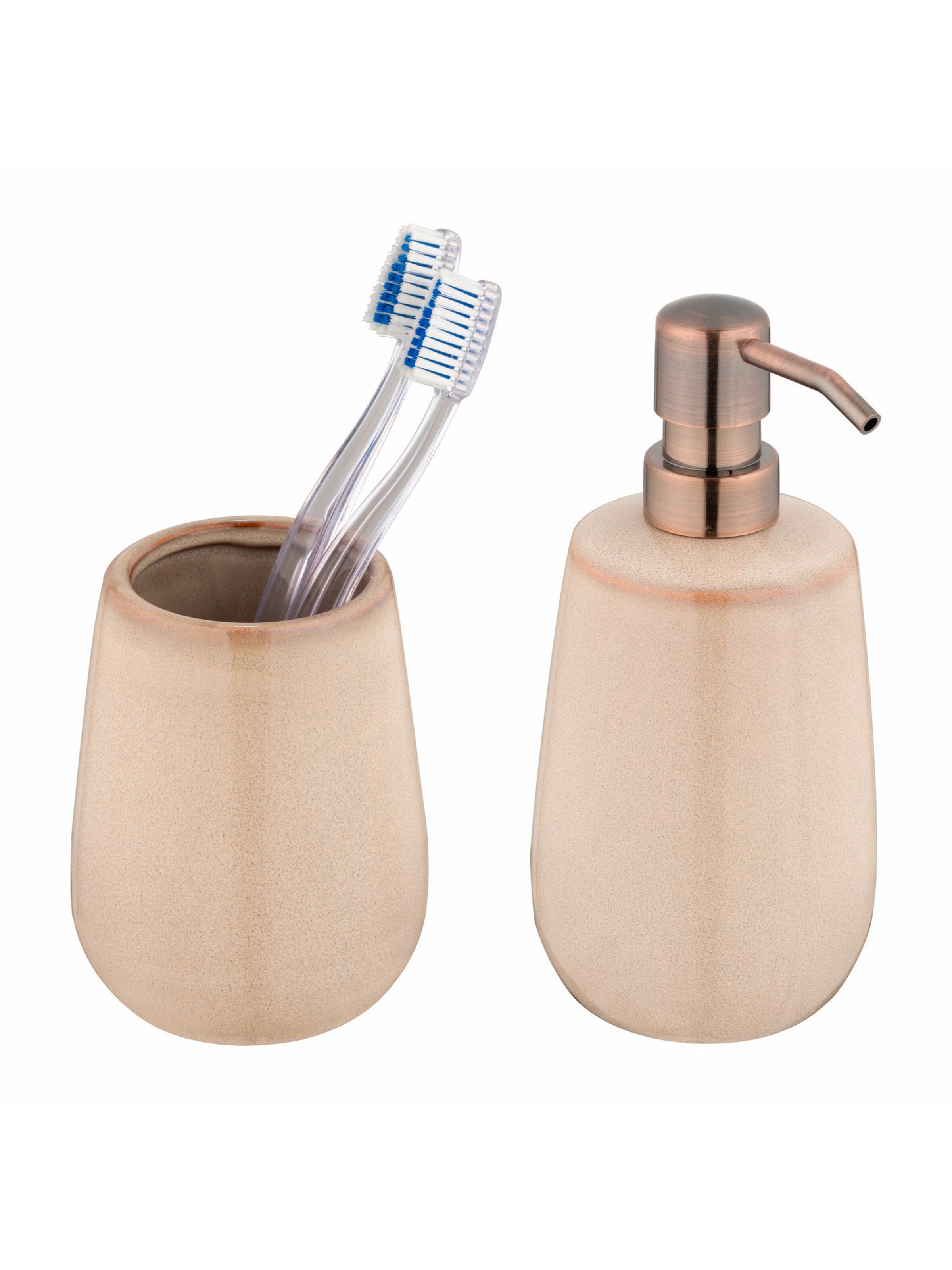 Wenko Bathroom Set 'Sirmione' in Beige