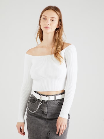 HOLLISTER Sweater in White: front