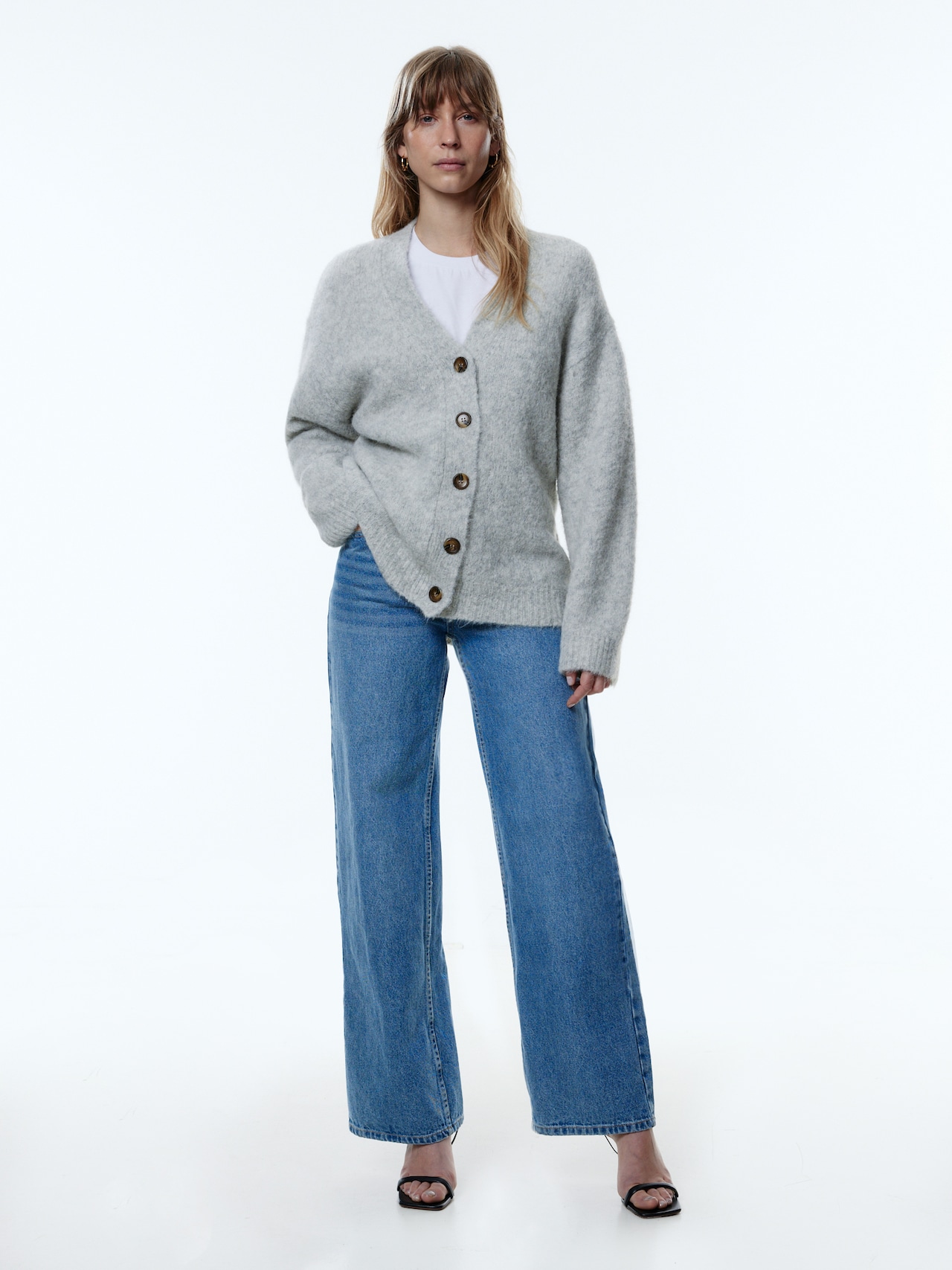 EDITED Cardigan 'Peyton' grå