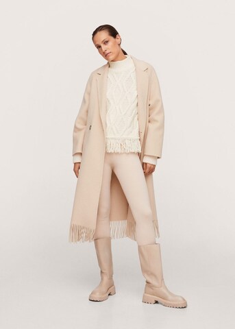 MANGO Oversized Sweater 'Pony' in Beige