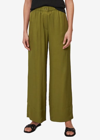 Wide Leg Pantalon Marc O'Polo en vert : devant