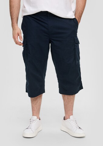 s.Oliver Men Big Sizes Regular Cargo Pants in Blue: front