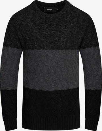 behype Sweater 'DAVAY' in Black: front