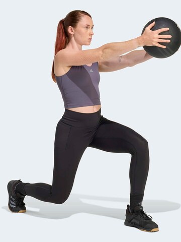 Bustino Top sportivo 'Studio All Me' di ADIDAS PERFORMANCE in grigio: frontale