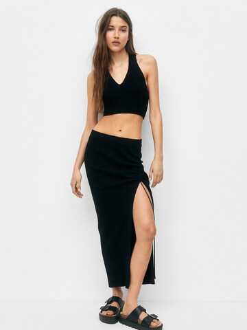 Pull&Bear Nederdel i sort: forside