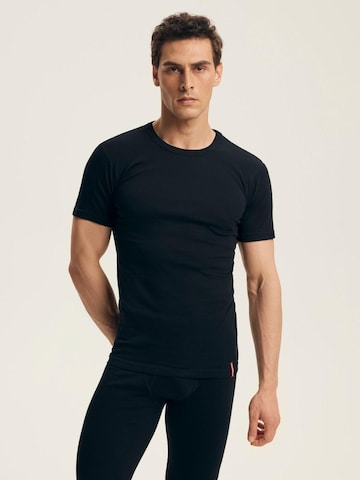 Henderson - Camiseta 'Slim-Fit-Baumwoll-T-Shirt mit Rundhals, BT-100 M' en negro