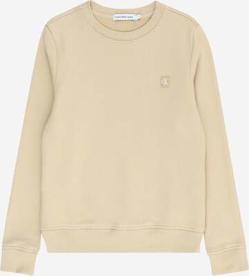 Calvin Klein Jeans Sweatshirt i beige: framsida