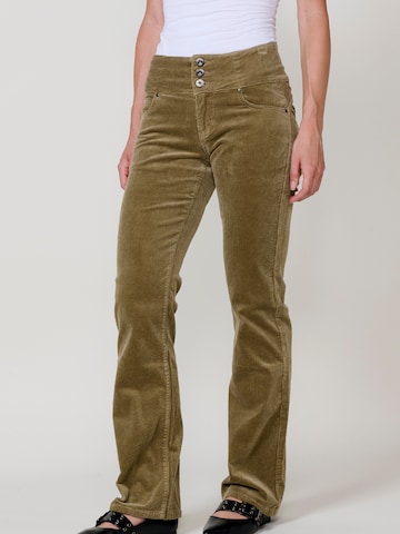 Bootcut Jean KOROSHI en vert : devant