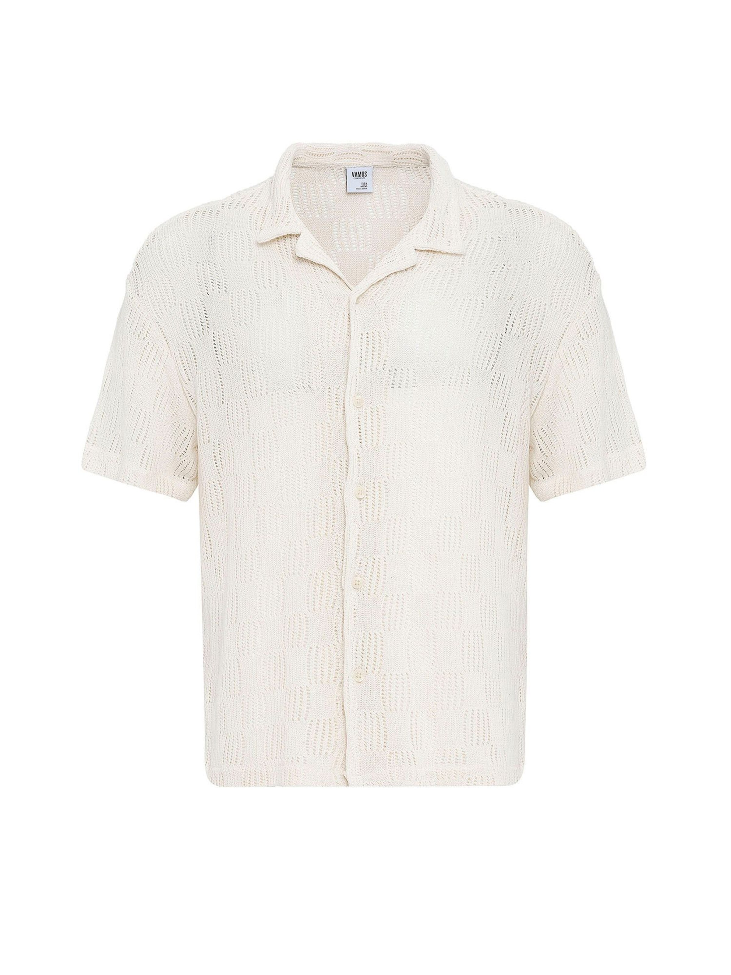 VAMOS CLO Pohodlné nošení Košile – béžová: přední strana