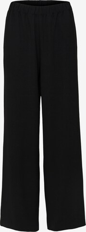 SELECTED FEMME Szeroka nogawka Spodnie 'TINNI' w kolorze czarny: przód
