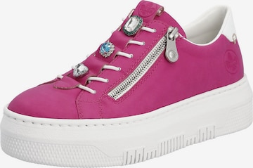 Sneaker bassa 'M1954' di Rieker in rosa: frontale