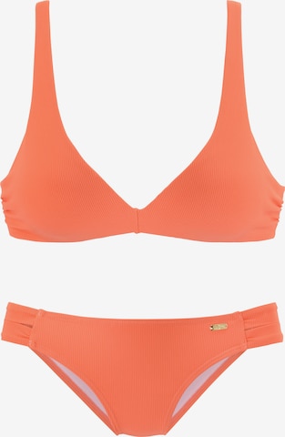 BUFFALO Triangel Bikini in Oranje: voorkant