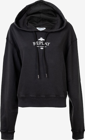Felpa di REPLAY in nero: frontale