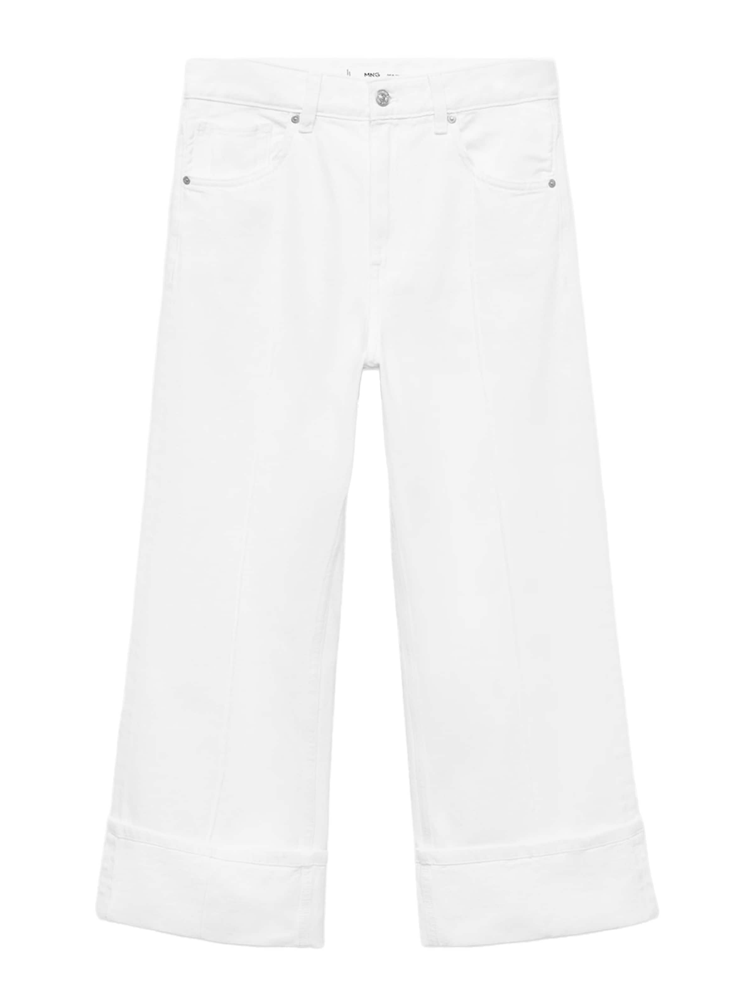 MANGO Wide leg Jeans 'GALA' i vit: framsida