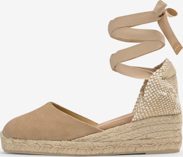 smėlio Castañer Espadrilės 'CARINA': priekis