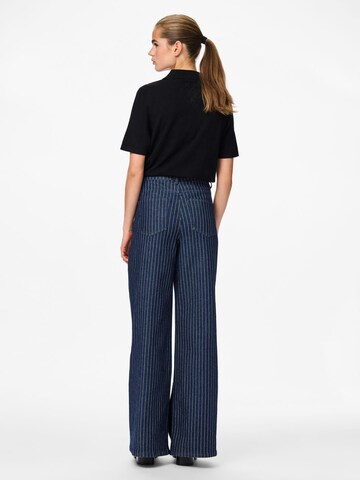 PIECES Wide Leg Jeans 'PCROSE' in Blau