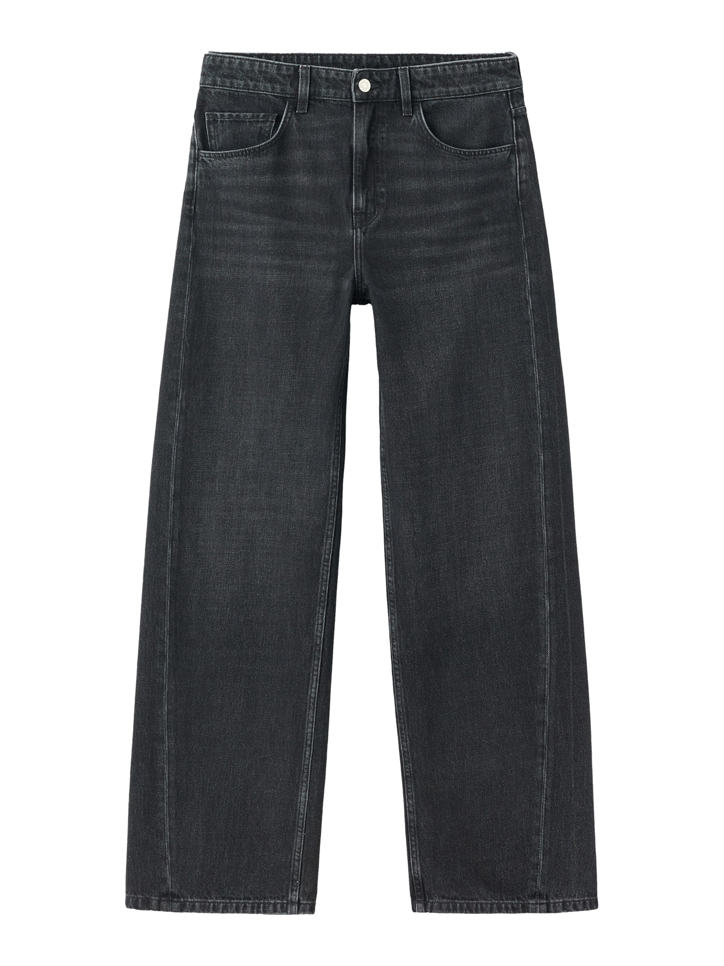 MANGO Loosefit Jeans 'CHARLOT' in Schwarz: Vorderseite
