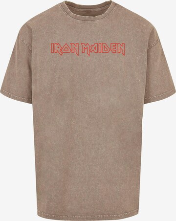 Merchcode Shirt 'Iron Maiden' in Brown: front
