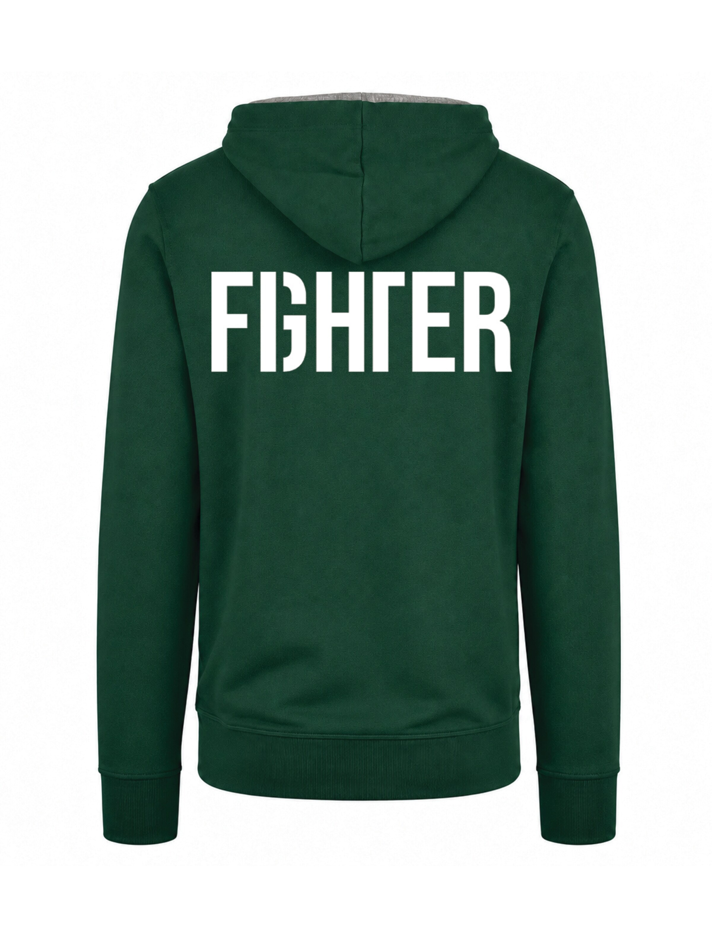 Prolazon Sweatvest 'Fighter Zip Hoodie' in Groen