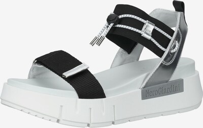 Nero Giardini Sandale in hellgrau / schwarz / silber / weiß, Produktansicht