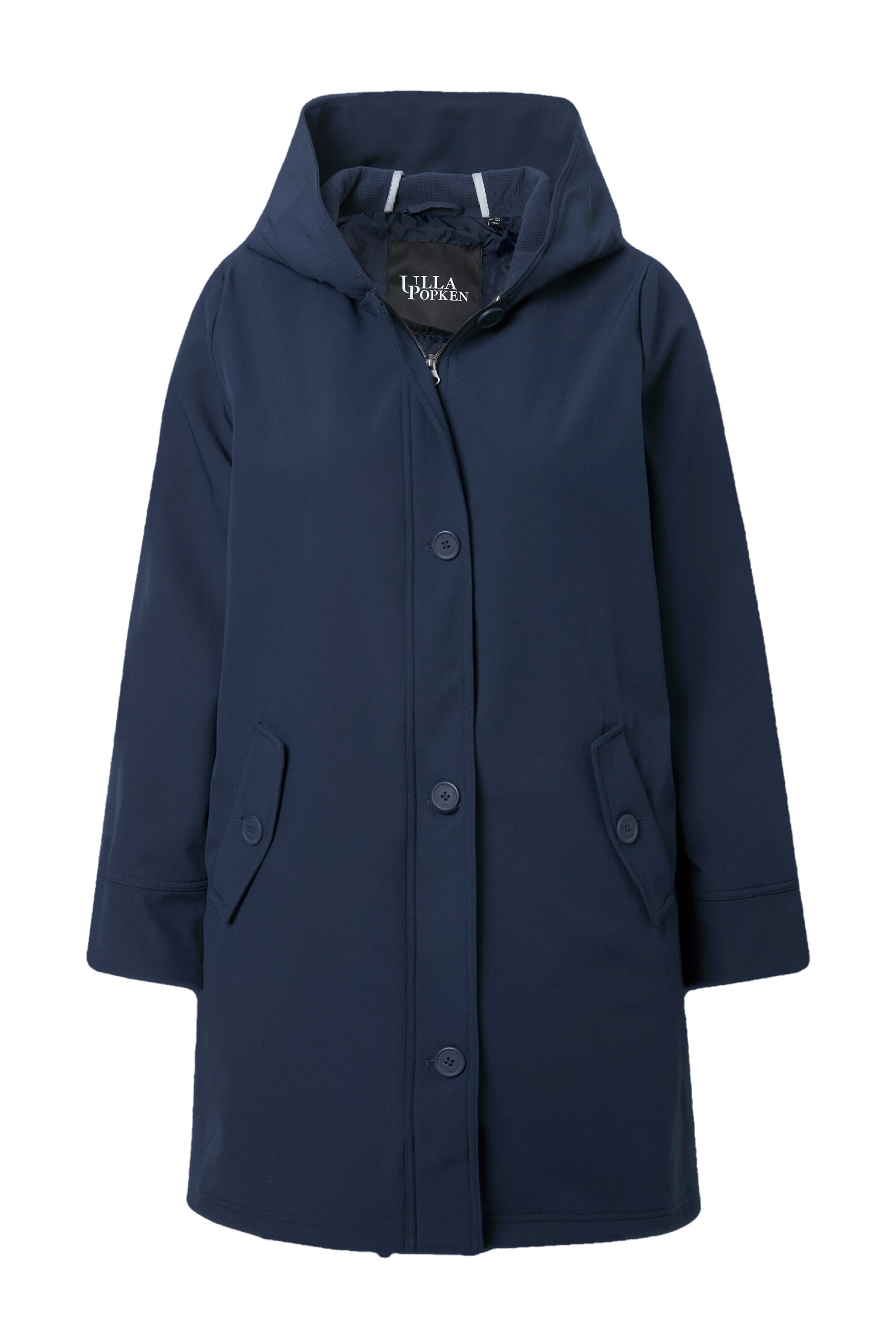 Ulla Popken Tussenmantel in Blauw: voorkant