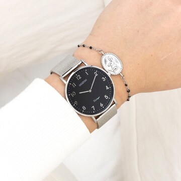 OOZOO Analog Watch in Silver: front