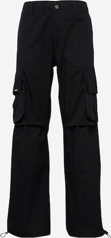 EIGHTYFIVE Ohlapna forma Kargo hlače | črna barva: sprednja stran