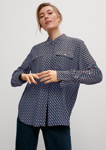 COMMA Blouse in Blauw: voorkant