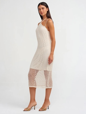 Dilvin - Vestido de malha em bege