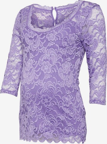 MAMALICIOUS Shirt in Lila: voorkant