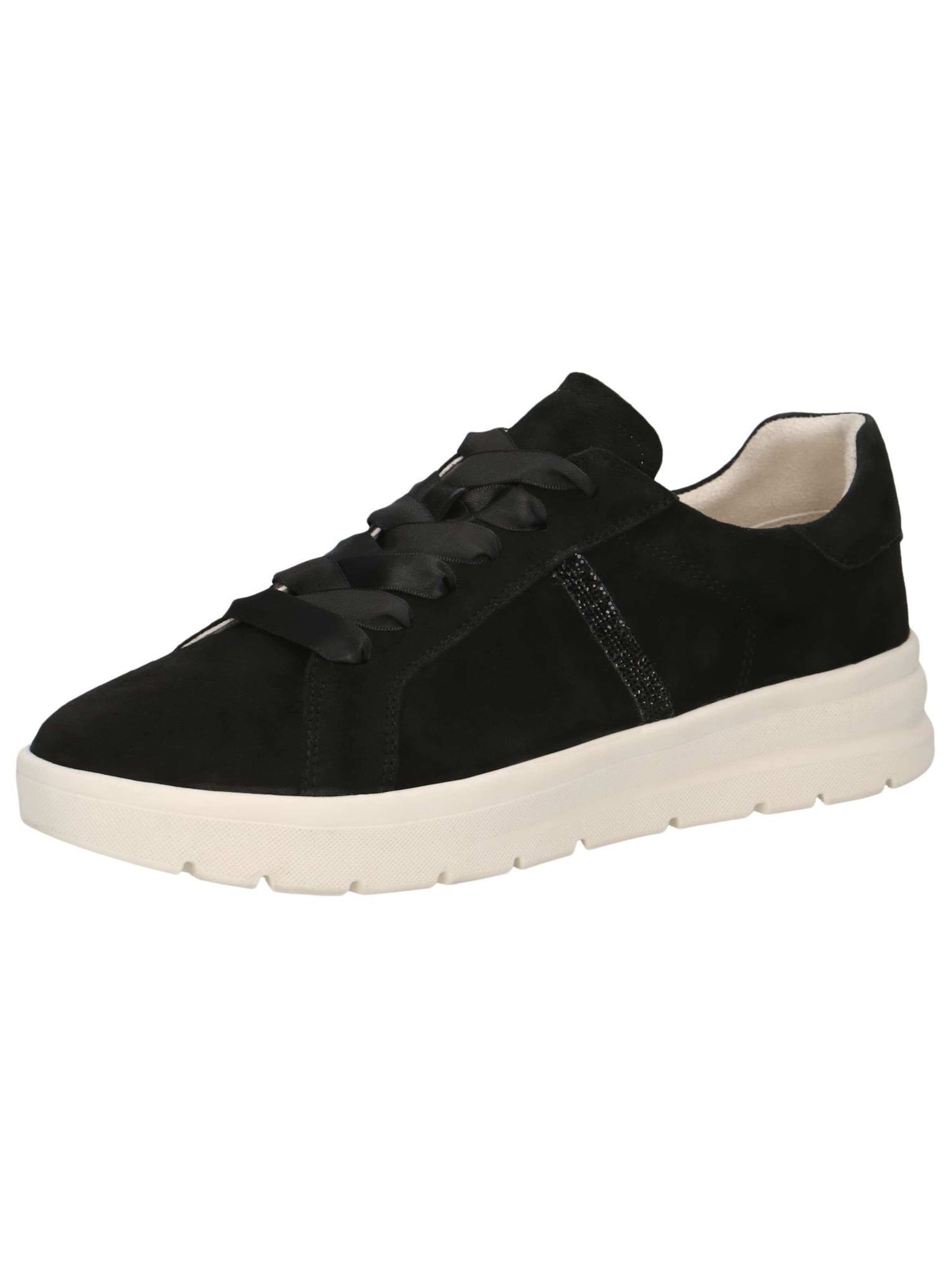 CAPRICE Athletic Lace-Up Shoes in Black: front