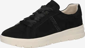 CAPRICE Athletic Lace-Up Shoes in Black: front