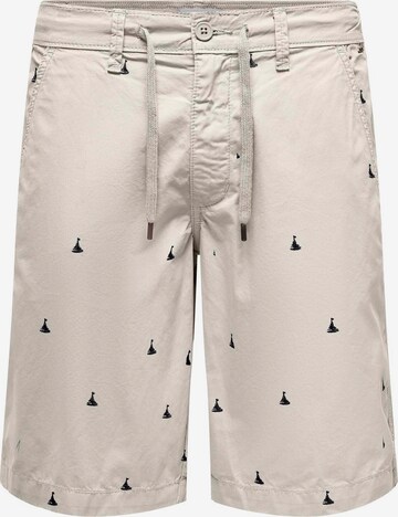 Regular Pantalon 'LOC' Only & Sons en gris : devant