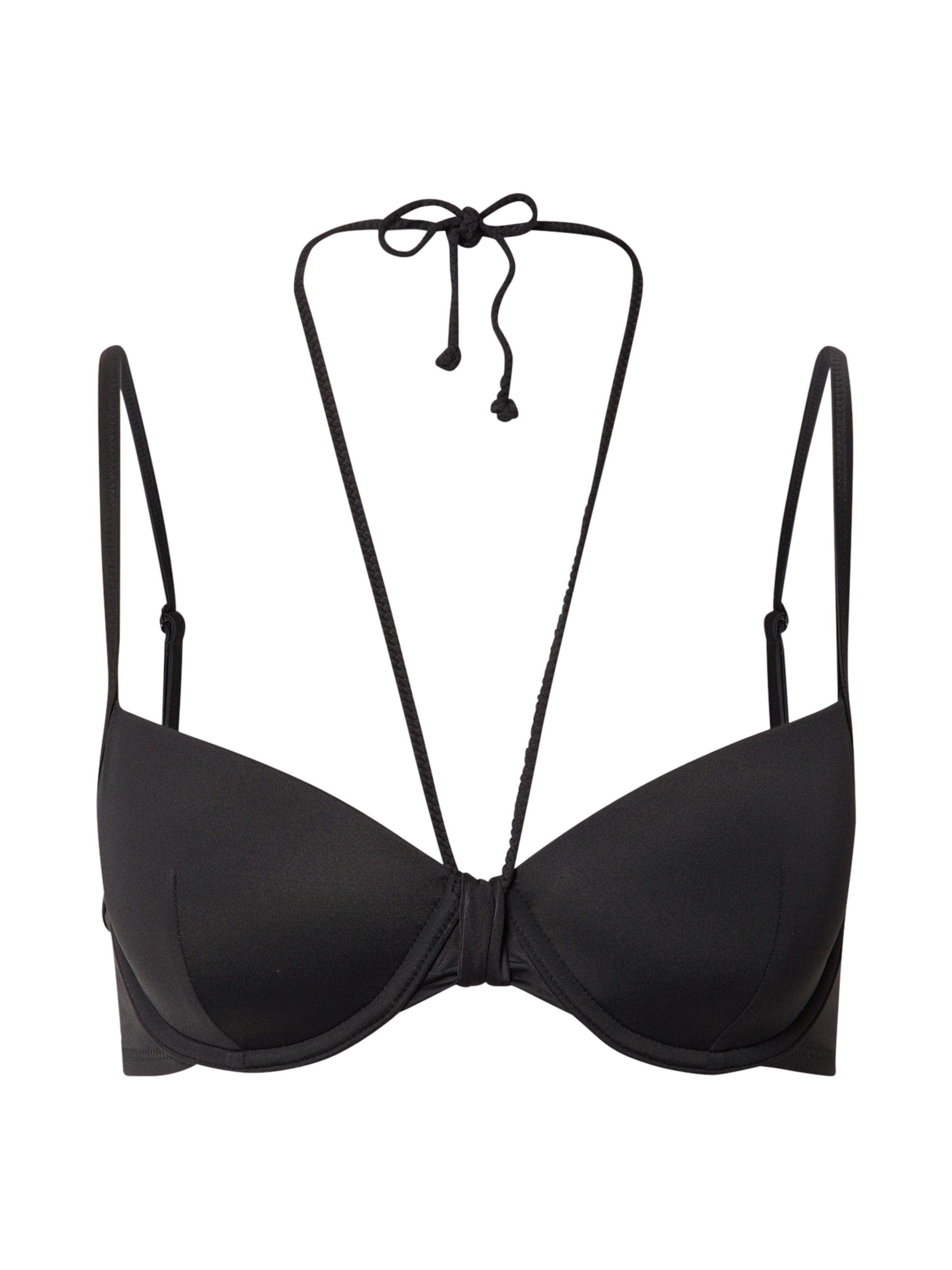 Hunkemöller T-shirt Bikini Top 'Luxe' in Black: front