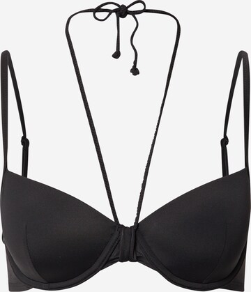 Hunkemöller T-shirt Bikini top 'Luxe' in Black: front