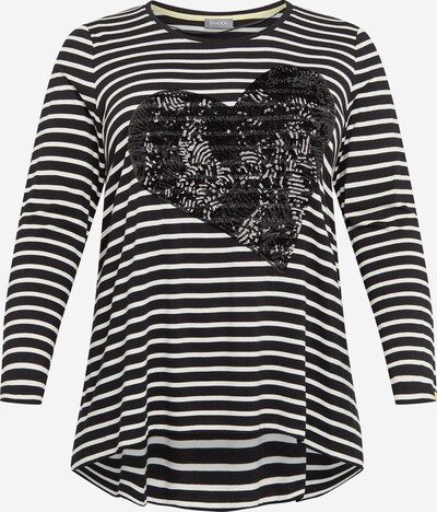 SAMOON Shirt 'New York lights' in Black / White, Item view