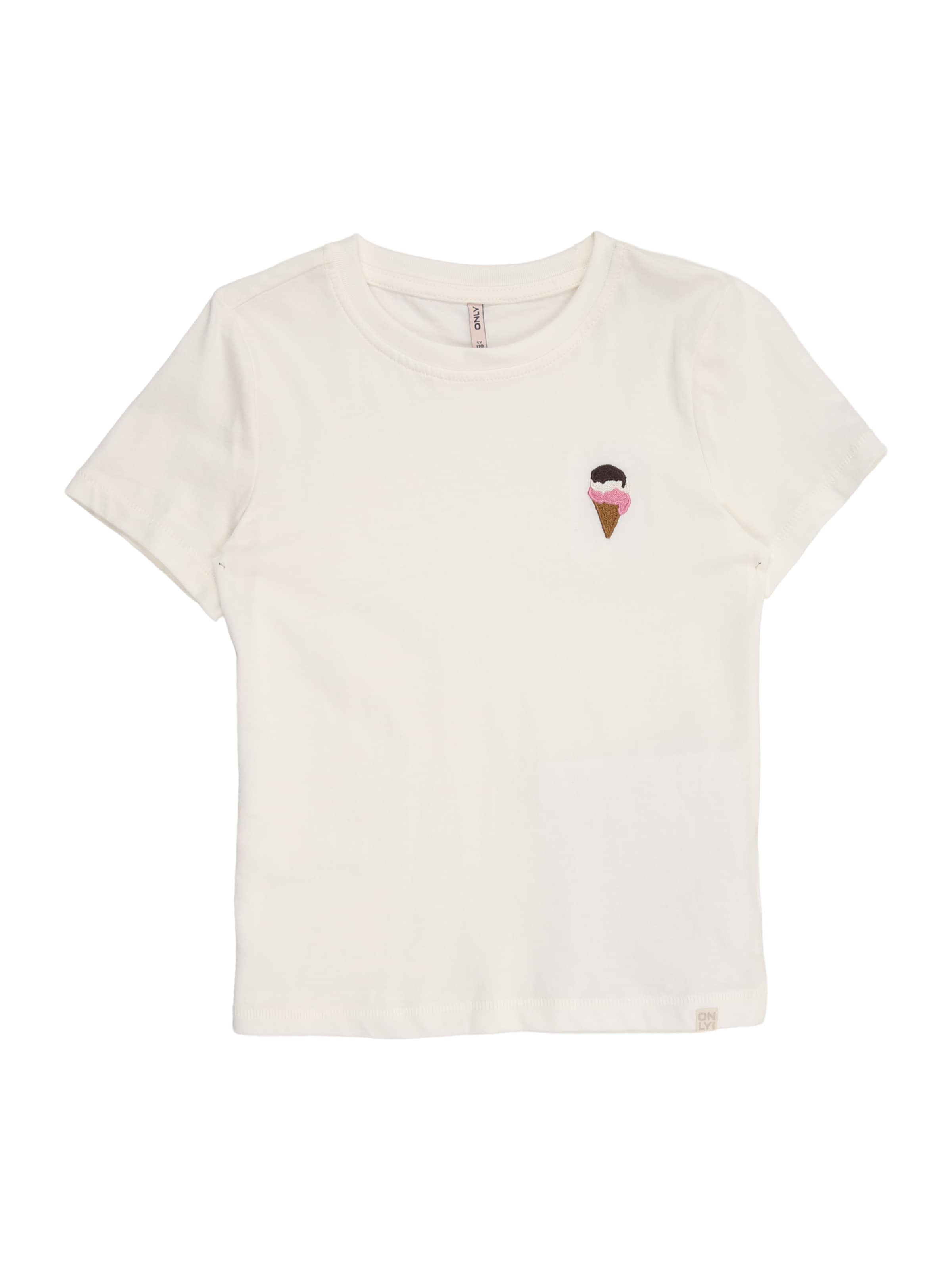 ONLY GIRLS Футболка 'KMGVEGA' в Белый: спереди