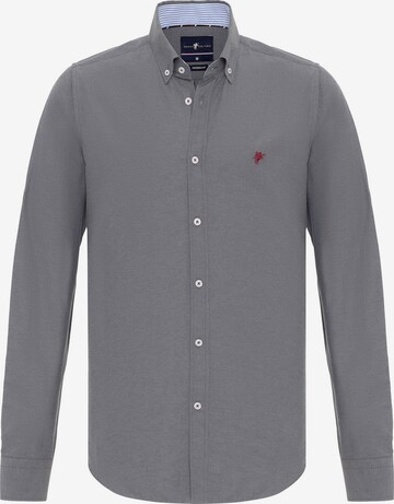 DENIM CULTURE Button Up Shirt 'CURTIS' in Grey: front