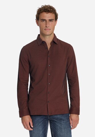 No Excess Regular fit Button Up Shirt in Red: front