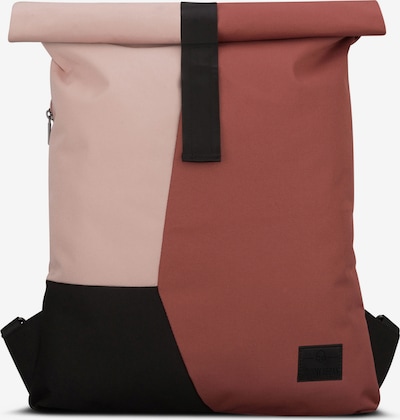 Rucsac 'Oskar' Johnny Urban pe rosé / roșu pastel / negru, Vizualizare produs