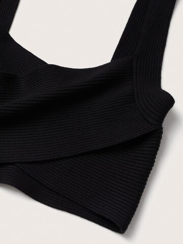 MANGO Knitted Top 'EVA' in Black