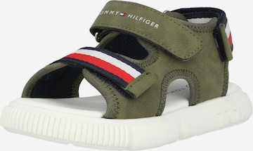 TOMMY HILFIGER Open schoenen in Groen: voorkant