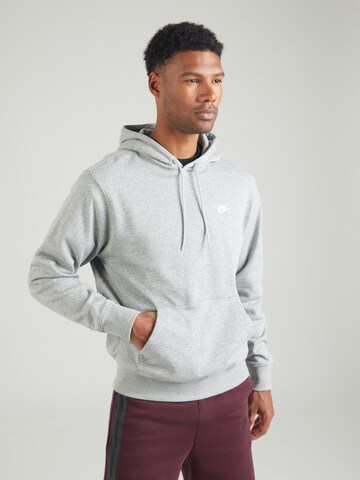 Felpa 'Club Fleece' di Nike Sportswear in grigio: frontale