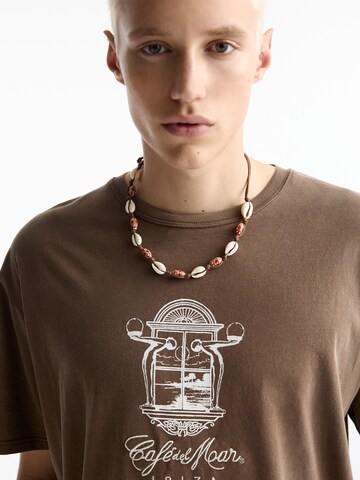 T-Shirt Pull&Bear en marron