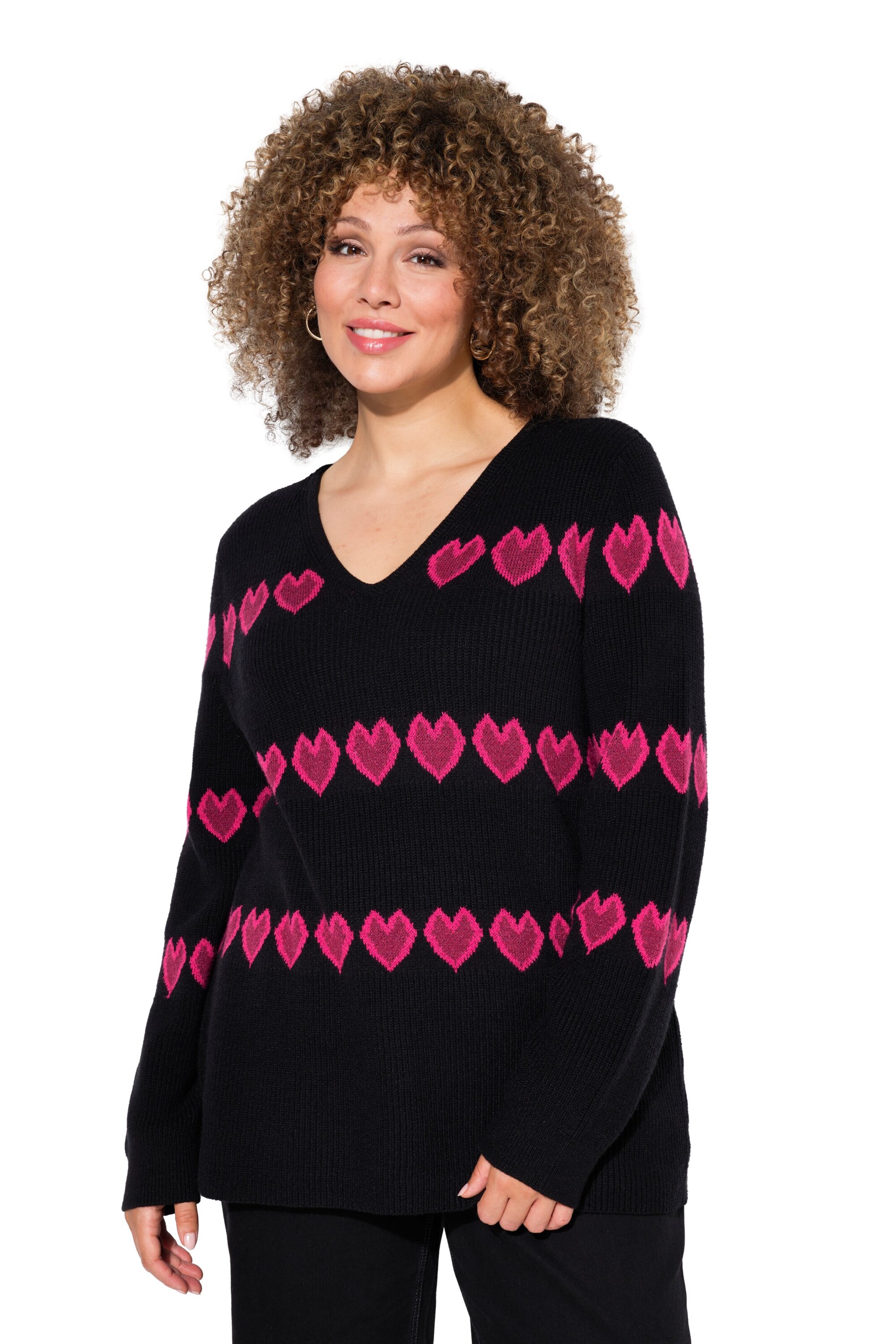 Ulla Popken Pullover in Schwarz: Vorderseite