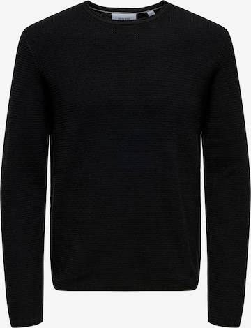 Only & Sons Pullover '22029952' in Schwarz: Vorderseite