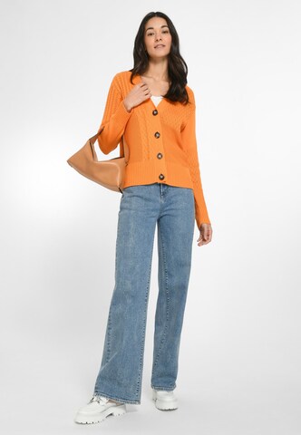 Peter Hahn Knit Cardigan in Orange